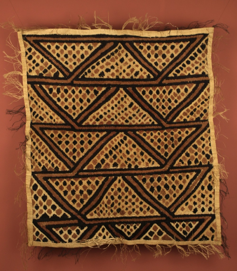 example j a fine african tribal textile panel rare from kuba people drc ex uk collection