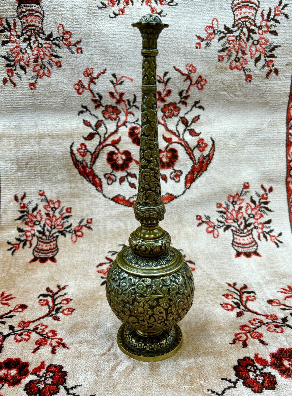 a fine mughal gilt bronze rosewater sprinkler mughal india early to mid 19th century